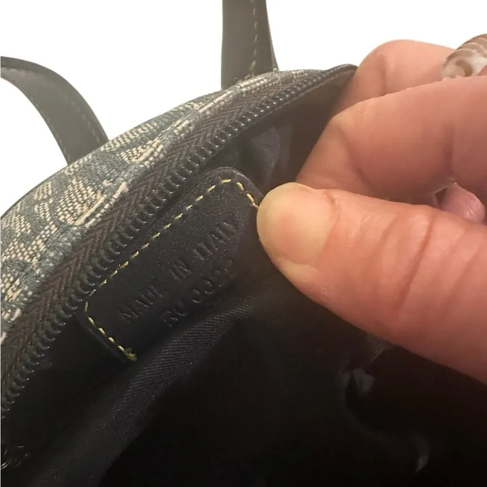 Christian Dior blames blue Diorissimo double sandal mini bag
